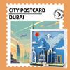Non-Toxic 740Pcs Arab City Postcard Building Blocks Dubai Art Wall Hanging Bricks Home Decoration Ornaments Children Gifts 4929