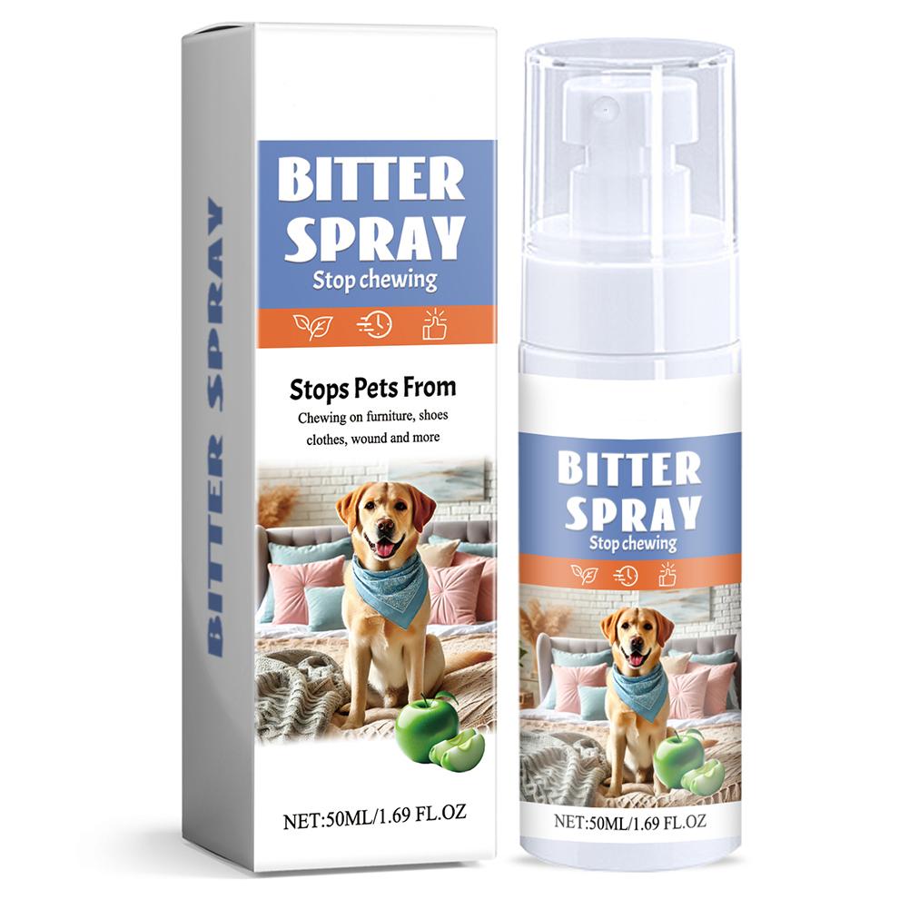 50 ML No Chew Spray for Dogs Bitter Spray -Free Dog Pet Deterrent Bitter Spray Dog Training & Behavior Aids Spray