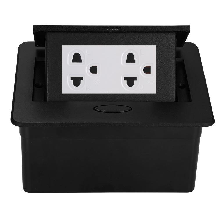 Concealed Silver Pop-up Thailand Desktop Power Socket 16A US Standard for Office Desk