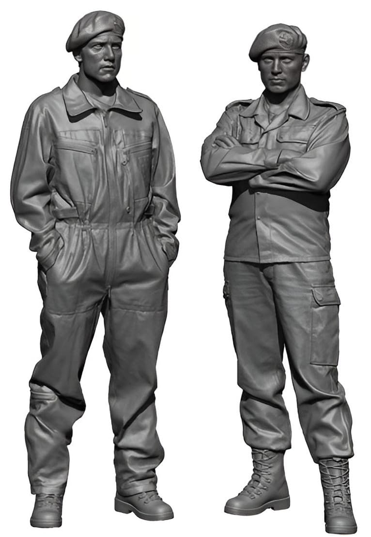 

H3 Model Current German Tank Crew Set 2 Pieces Resin Kit HS48033 1/48