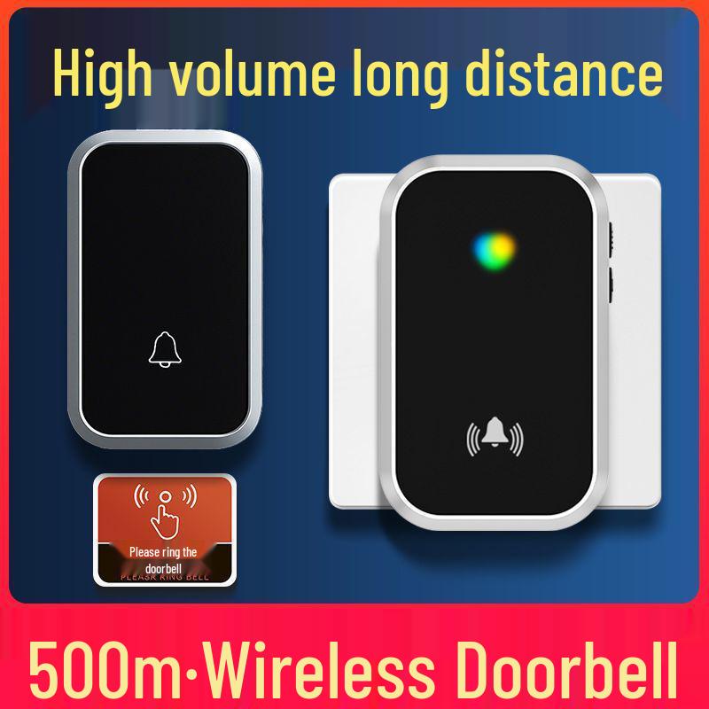 Ultra-Long Range Self-Powered Wireless Doorbell with Dual Receivers & High Volume Pager