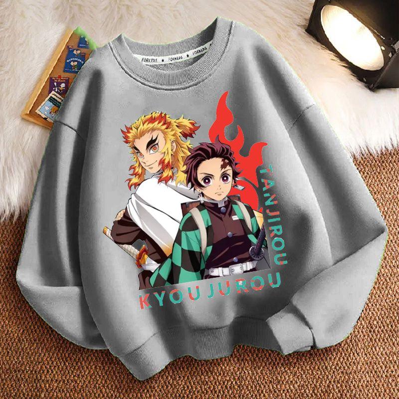 Children's Fashion Demon Slayer Hoodie, Spring and Autumn Boys' and Girls' Casual Long-sleeved Jacket