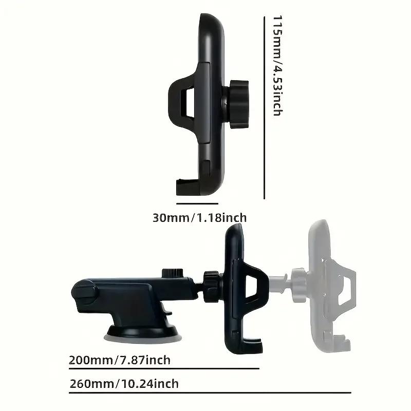 Car Phone Holder Sucker Mount Stand Suction Cup Cellphone Support In Car For iPhone15 Xiaomi Huawei Samsung Mobilephone Bracket