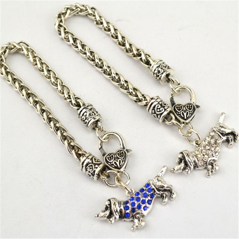 Europäischer und amerikanischer Stil, Modeschmuck, Mini-Dackel, Tiere, Dackel-Armband