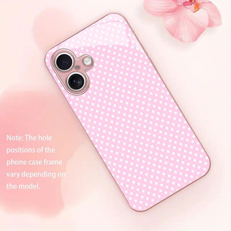 Cute and Exquisite Pink Dot Phone Case Is Suitable for iPhone 17 16 16ProMax 15 14 13 12ProMax 11 11Pro Anti-drop Protection