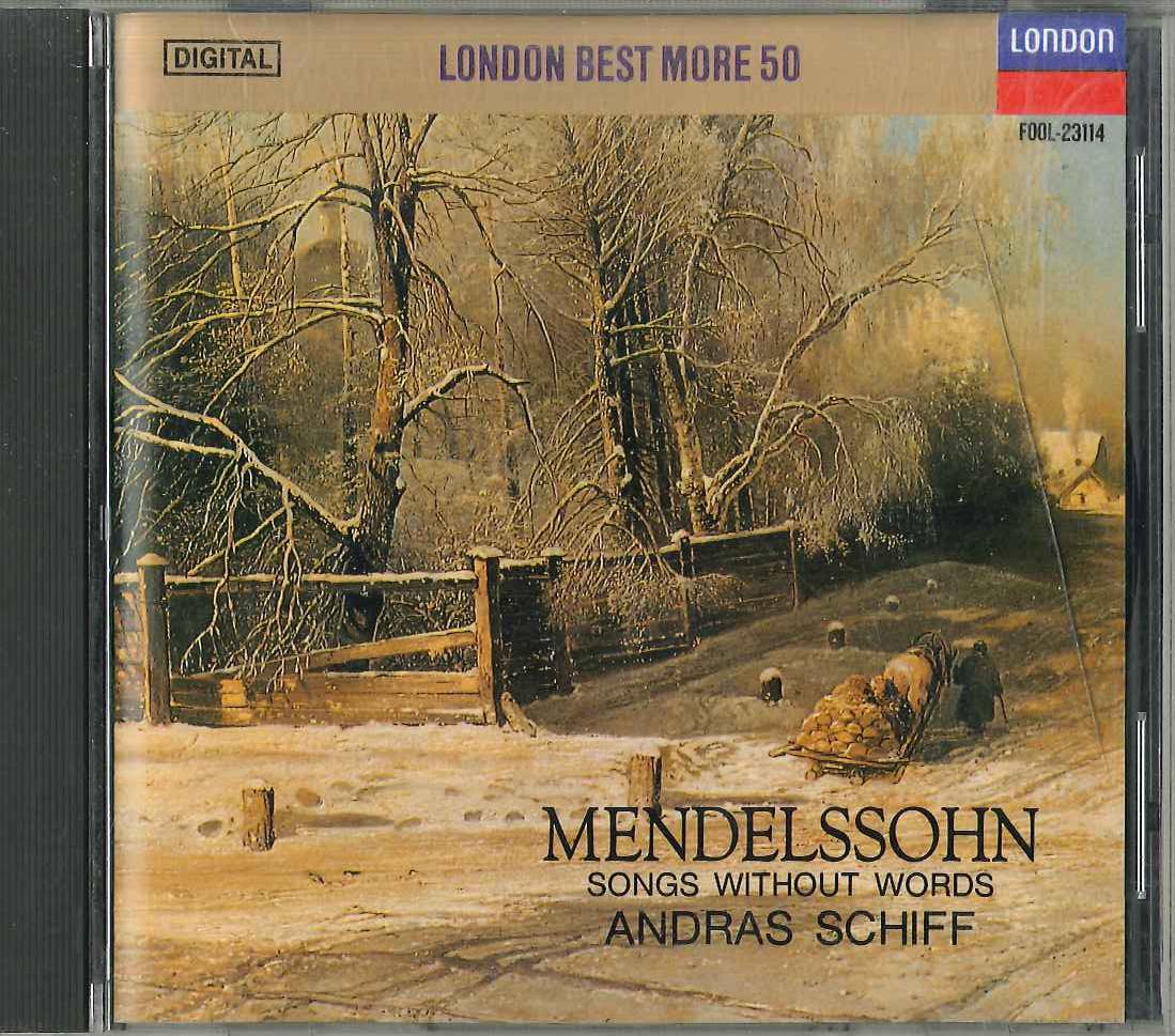 

CD MENDELSSOHN - Mute Songs FOOL23114 LONDON Japan Classical Used
