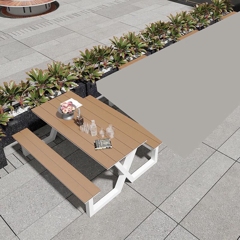 Dunzhu Outdoor Integrated Park Table and Chair Set
