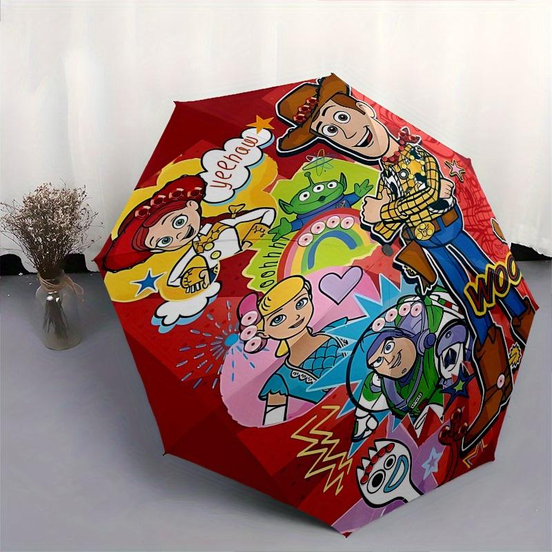 Toy Story Woody Automatic Opening and Closing Umbrella, Compact Travel Umbrella, Lightweight and Portable, Suitable for Beach Commuting Busi