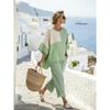 Women's casual two-piece set, loose vacation bohemian style independent sun rainbow print casual set for women