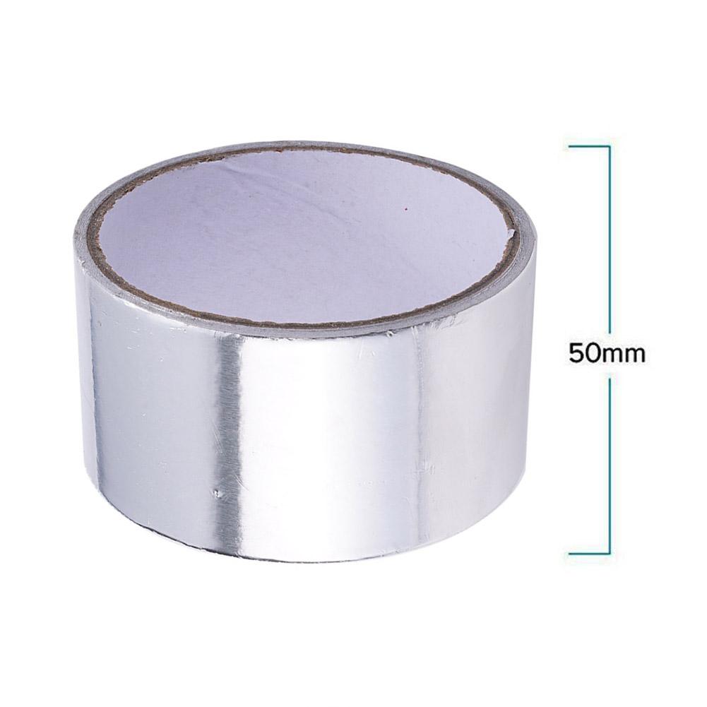 5mx5cm Fiberglass Heat Reflective Tape Silver High Temperature Heat And Sound Wrap Tape Thermal Insulation Band Exhaust