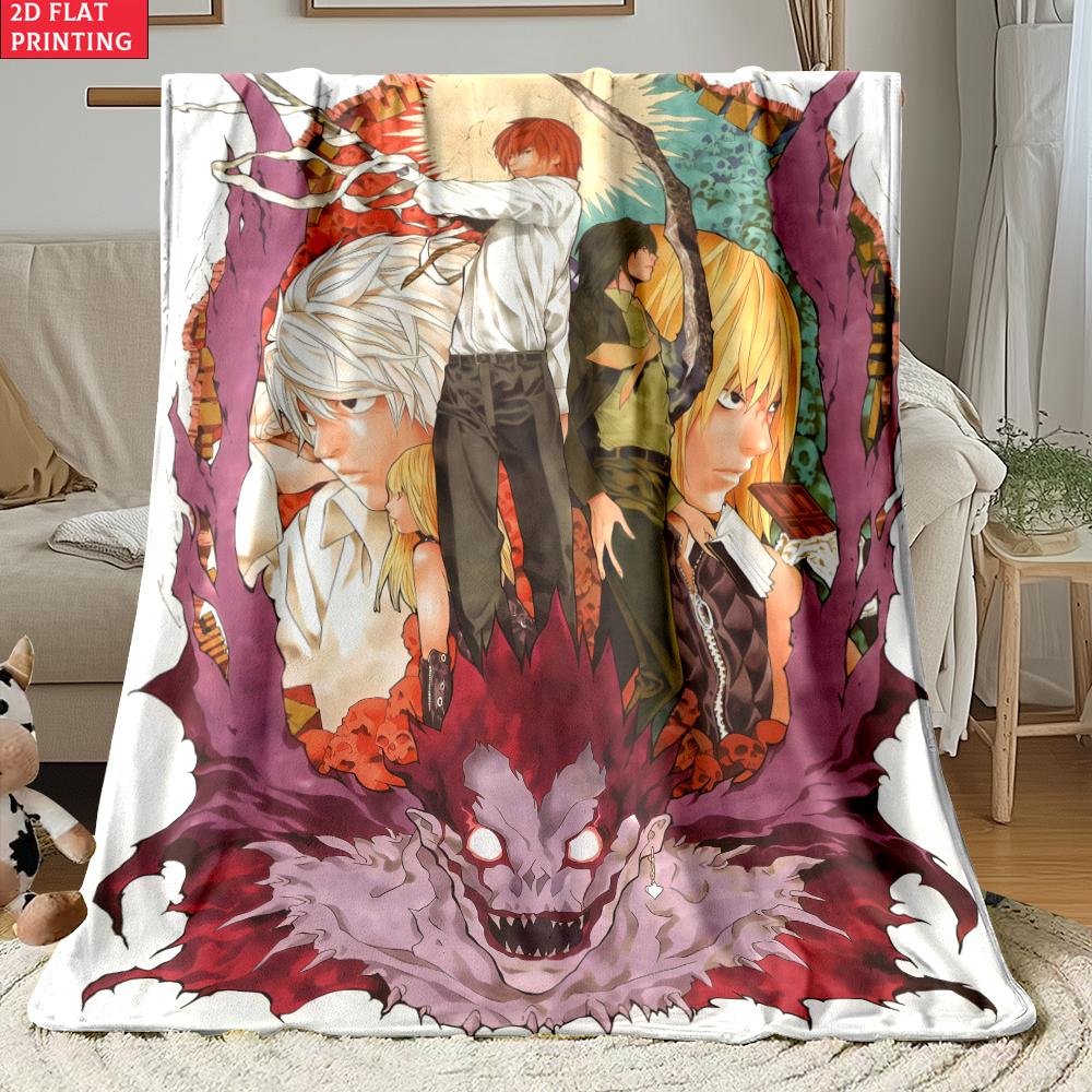 Light Yagami Print Thin Flannel Blanket for Bedrooms,Living Rooms,Sofas Blankets,Lunch Breaks,blankets Fluffy Blanket