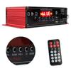 DC 12V Power Amplifier with Dual Mic Stereo FM and Low Latency Digital Audio Player BT5.0 Hi-Fi Input, 2-Channel Sound, Built-in Radio,