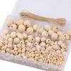 Set of 485 Mixed Size Beads Set for DIY Jewelry Projects Wood Beads Decorations