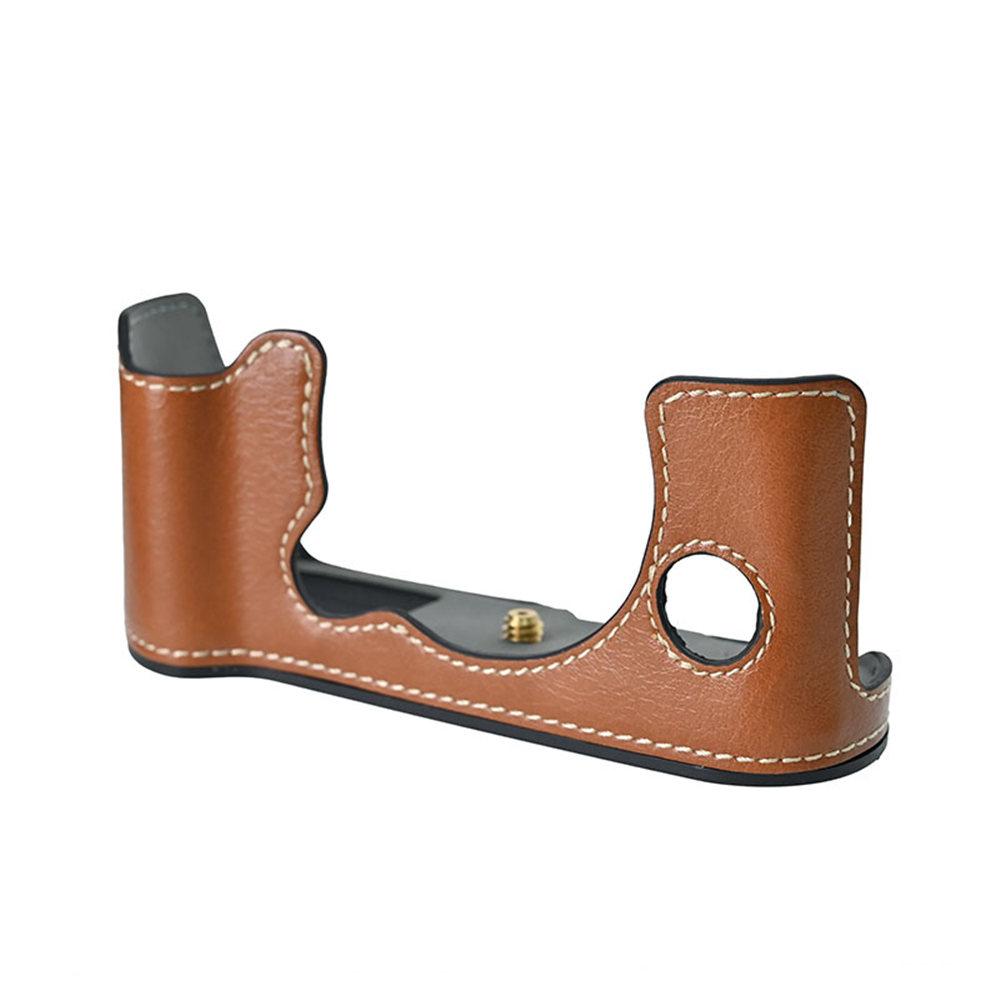 PU Leder Kamera Halbtasche für Fujifilm Fuji XT50 XT30 XT30II XT20 XT10 XT5 XS10 XS20 XH2 XH2S X100V Akku-Öffnungsklappe