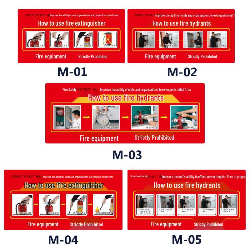 WEZHO Fire Hydrant Instruction Stickers