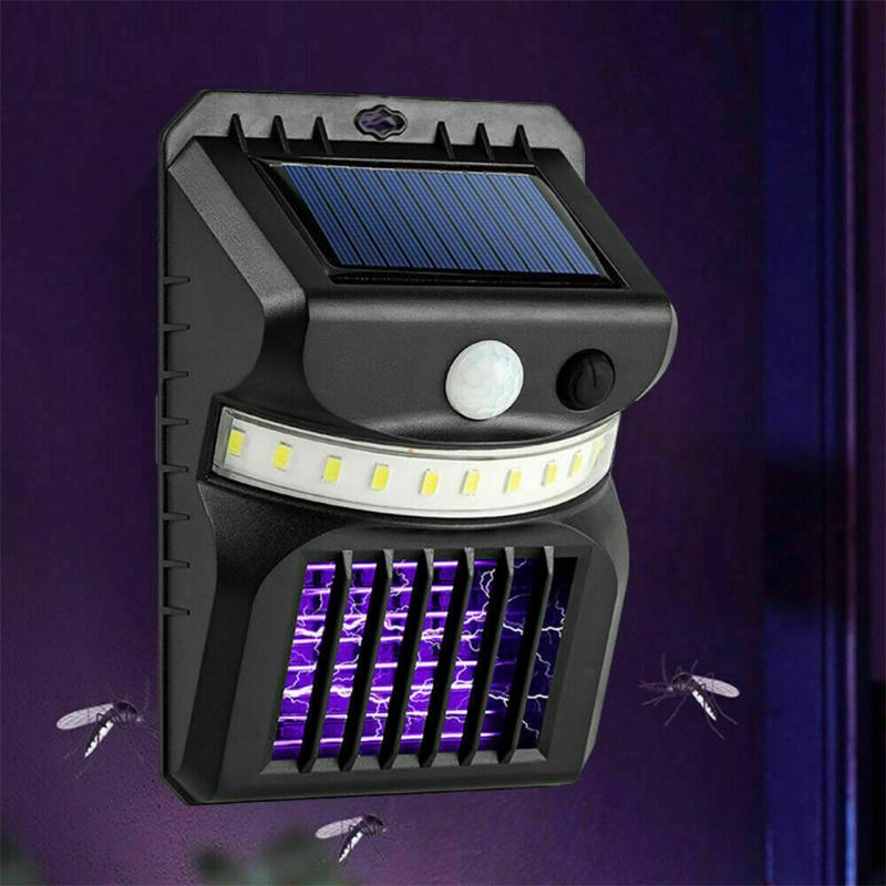 Solar Bug Zapper Mosquito Killer Lamp Outdoor Camping Led Light Outdoor Microwave Fly Insect Zapper