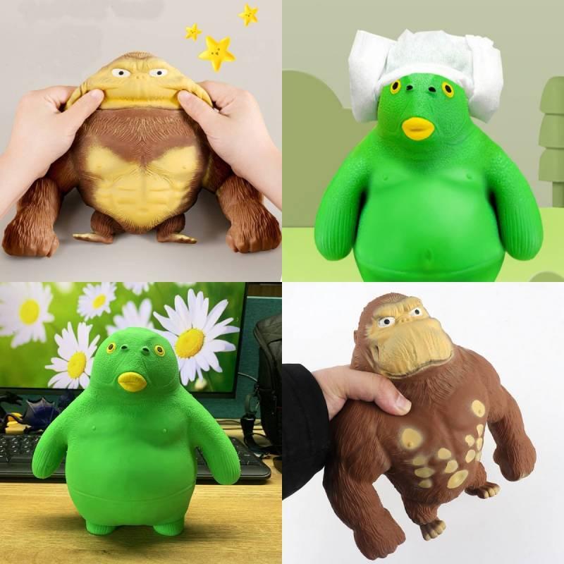Creative King Toy Stress Relief Cartoon Soft Rubber Sand Sculpture Funny Decompression Doll