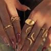 Elegant Geometric Multi-piece Stainless Steel Ring for Women