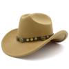 Europe, America, thin fashion explosion, western cowboy hat, personalized bull head accessories, one-word knight hat, simple top hat