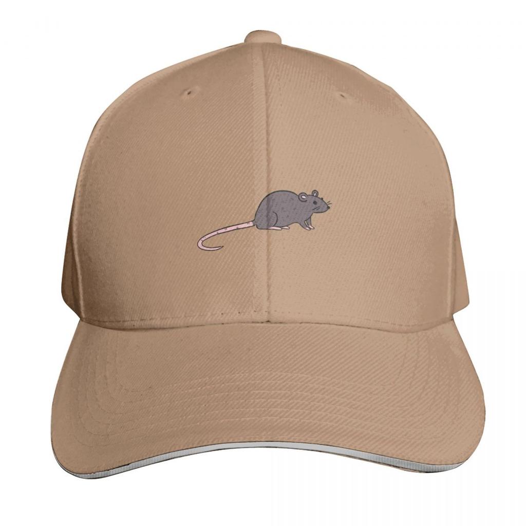 Cute grey rat illustration Baseball Cap Luxury Cap Streetwear Icon Anime Unisexs Caps Womens