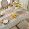 Tassel Edge Interweaving Grid Tablecloth Rectangular French Rustic Coffee Table Mat Washable Dust Cover Holiday Decoration Cloth