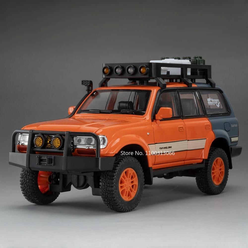 1:24 G63 6X6 Land Cruiser LC80 Cars Toys Models with Light Music Pull Back Miniature Vehicles Doors Opened Off-road Kids Gifts