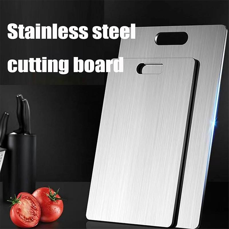 Nerezové krájecí desky do kuchyně, zesílené oboustranné krájecí desky na potraviny