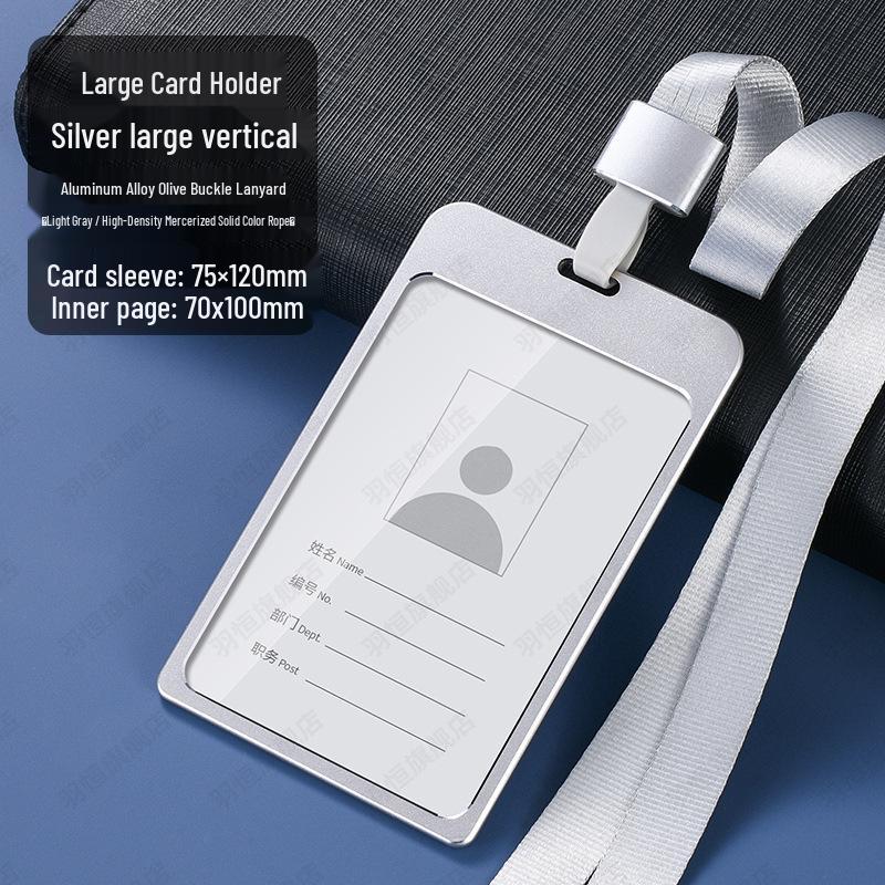 Aluminum Alloy ID Badge Lanyard with Card Holder