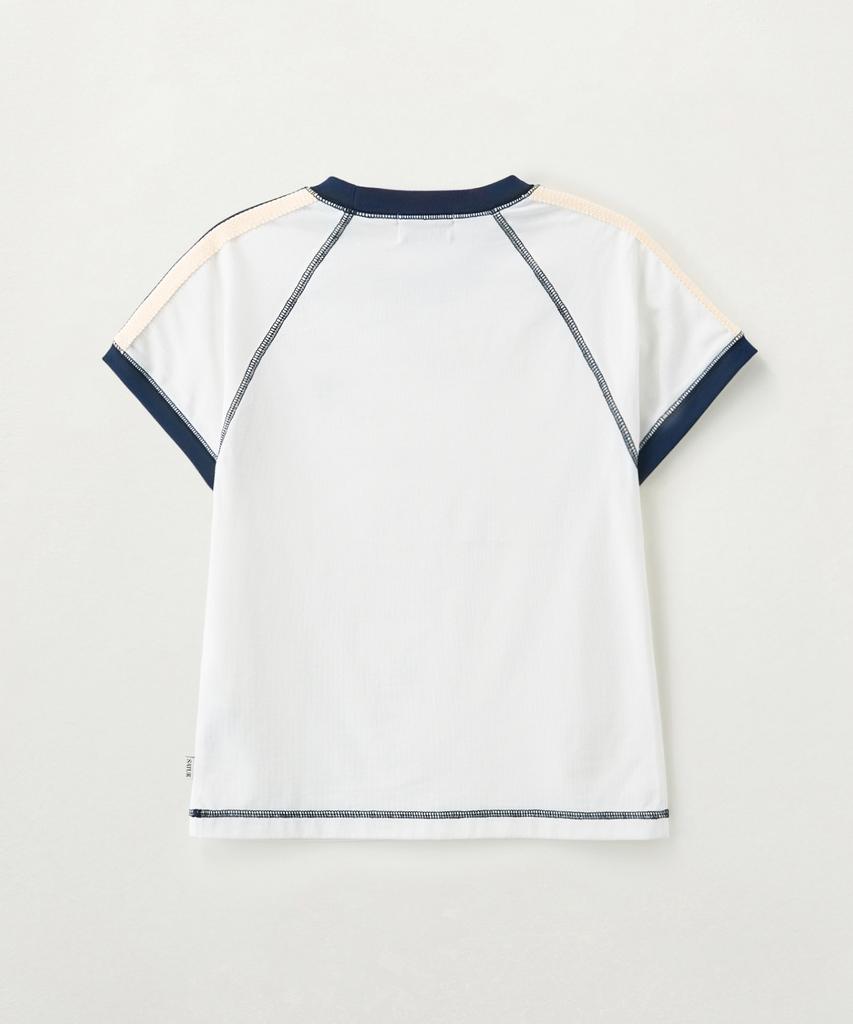 Seteo (W) Roton Stitch Ringer Short Sleeve T-Shirt White