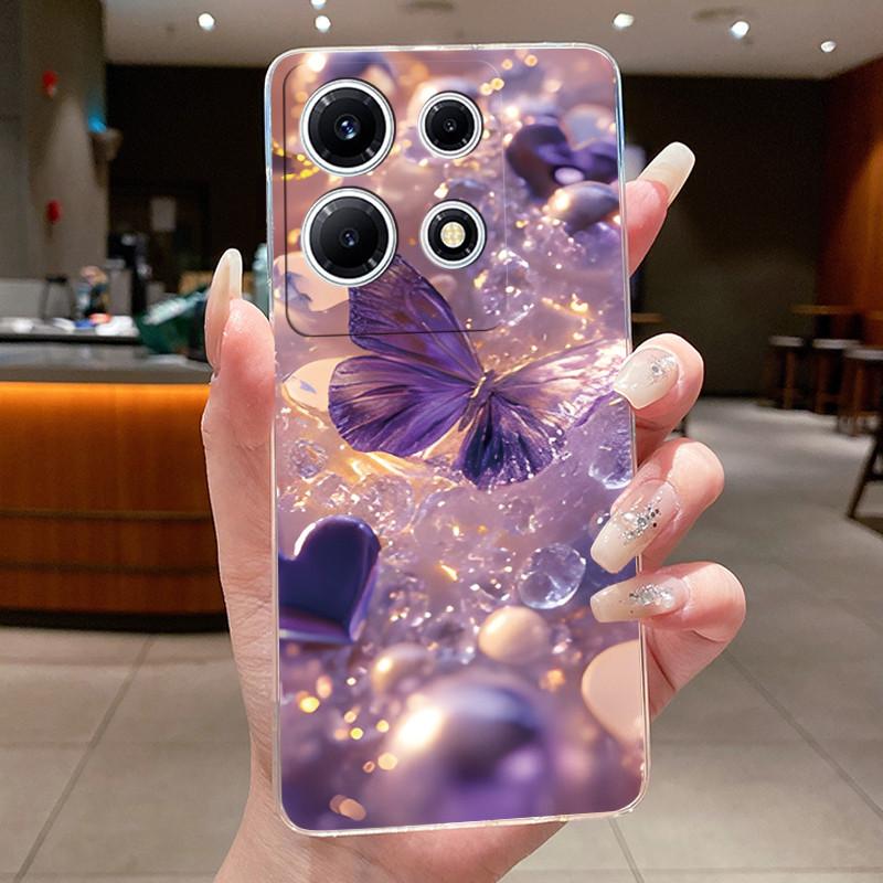 For Infinix Note 30 VIP Phone Case X6710 Clear Silicone Soft Cover For Infinix Note 30 VIP Fashion Flower Cases Note30 VIP Coque