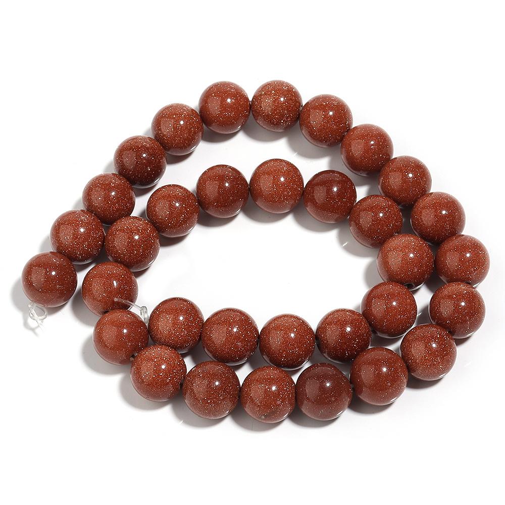 Zlaté pískovcové volné kulaté korálky 4 6 8 10 12 MM kouzelné korálky pro výrobu šperků s přívěskem