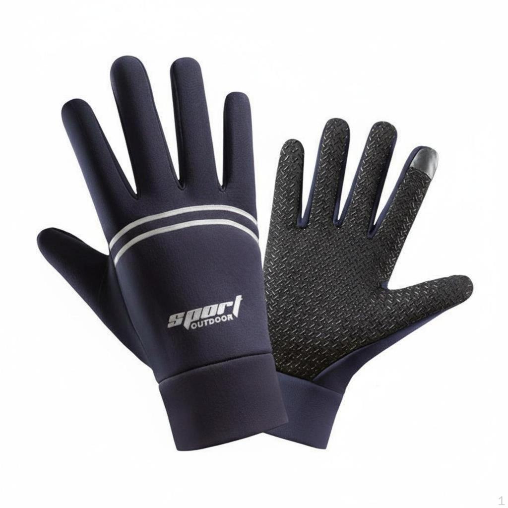 Thermal Biking Gloves Adjustable Windproof Adaptable Fit for Motorcyclists, Outdoor
