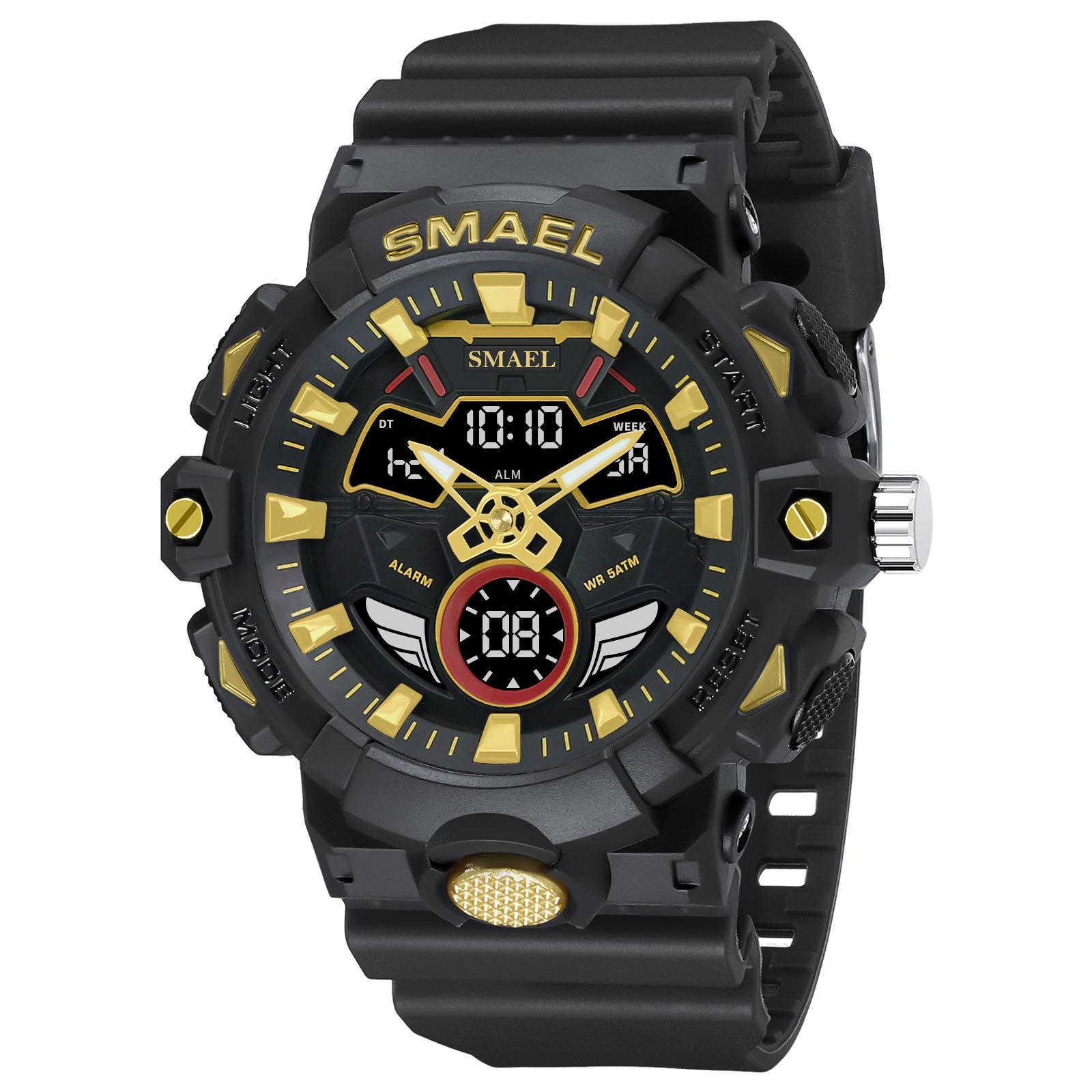 

Sport Watch for Man Dual Time Watch for Men Led Light Watch Alarm Fashion Sport Watches Military S Shiock Wristwatch