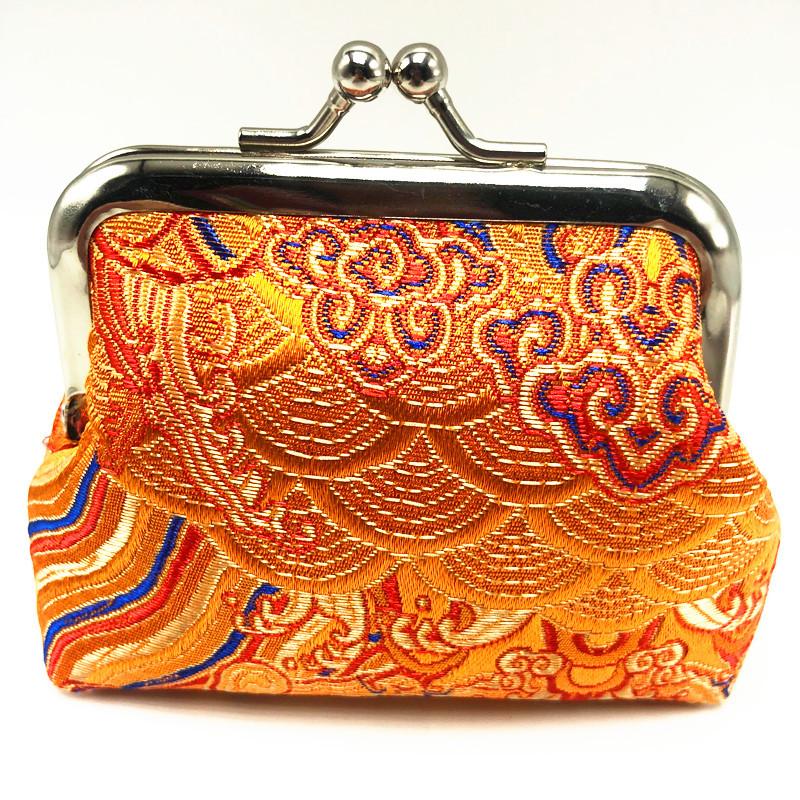 Jiangya pattern change bag women's short silk fabric coin key storage bag children's small gifts