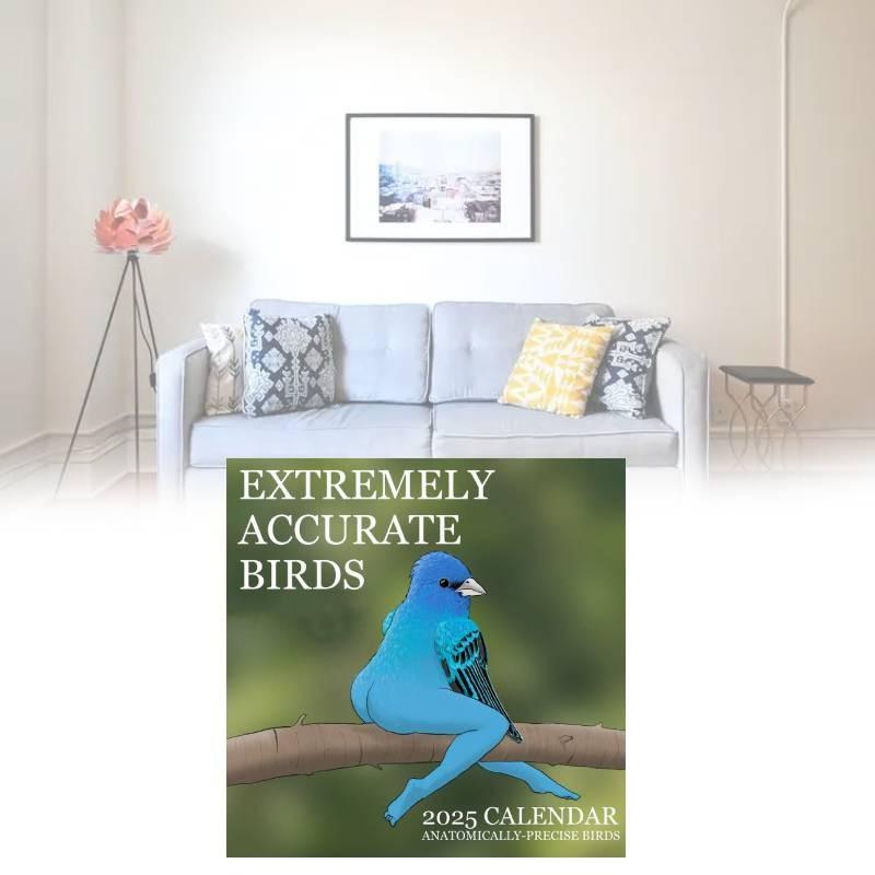 2025 Of Calendar Extremely Accurate Birds Stylish Simple Home Decoration Bedroom