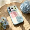 Ins Colored Stars Apply To Apple 16Pro Silicone Imitation Glass iPhone17 Protective Case 15 Mobile Phone Case 17pm