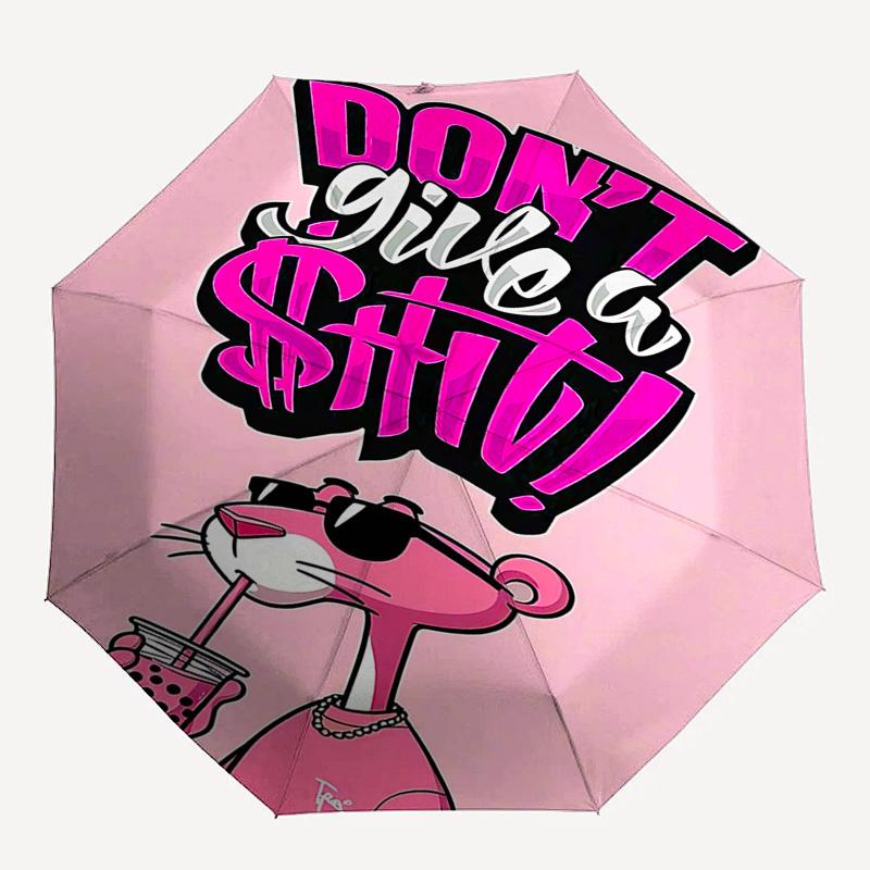 

1pc Pink Panther Automatic Open,Windproof, Compact Travel Umbrella, Gift for Birthday, Christmast93049