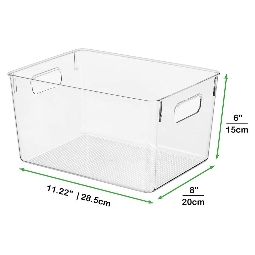Clear Plastic Organizer Storage Bins,Kitchen Organization Or Pantry Storage