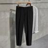 Non-ironing Pendant Slim-fitting Nine-point Trousers Men's Spring and Summer Business Small Trousers Casual Commuter Trousers Anti-wrinkle Suit Trous