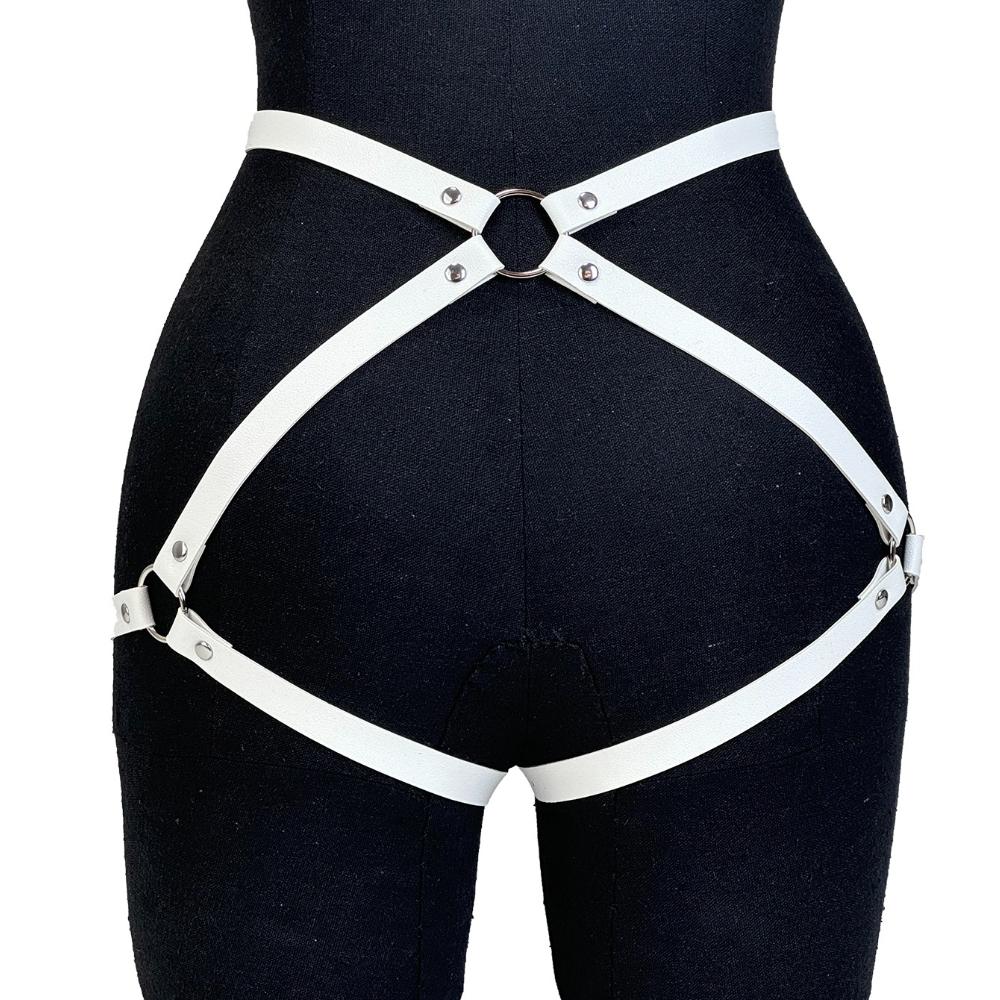 

Women Punk Fashion Belt Pu Leather Street Style Harness Belts Adjustable Gothic Exotic Daily Wear Clothing Accessories
