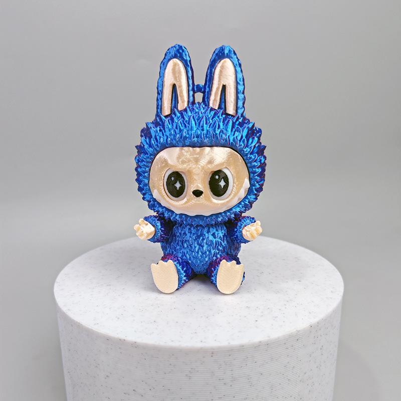 1 Piece Cute Surrounding Characters Gifts 3D Printing Trendy Play Labubu Ornament Cartoon Doll Desktop Decoration
