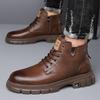 New fashion Martin boots men's autumn and winter new thick-soled heightening retro tooling boots
