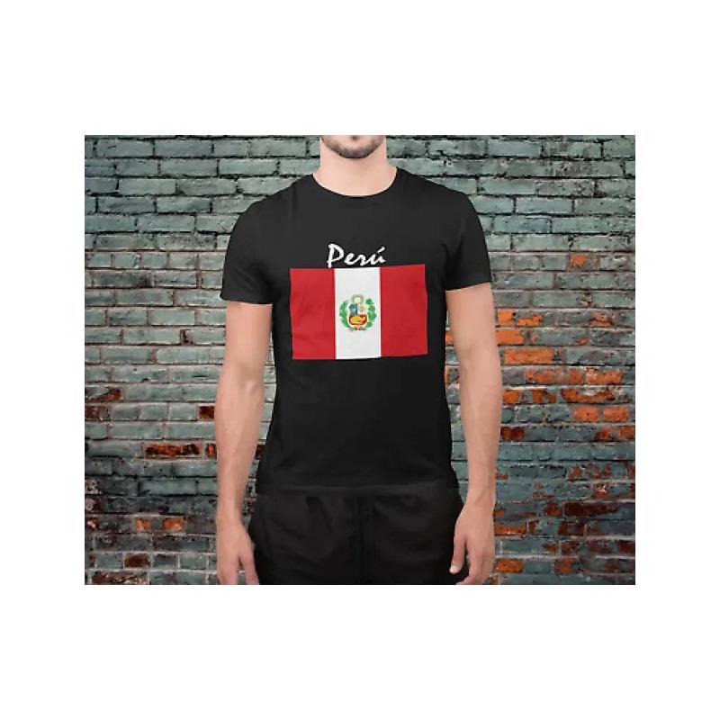 Camisa Con La Bandera De Peru Tshirt With The Peruvian Flag S разноцветный