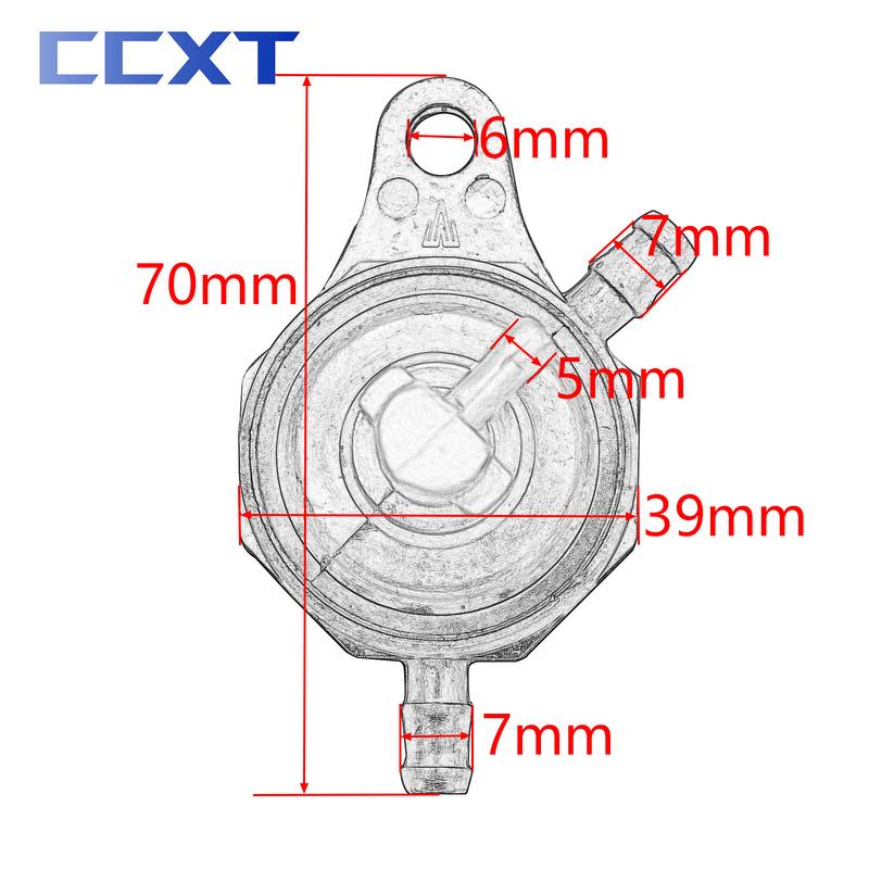 Motorcycle 3 Way Vacuum Fuel Pump Petcock For Roketa Sunl Taotao Jonway Kazuma Eagle BMS ATV Scooter GY6 Engine 150cc 125cc 50cc