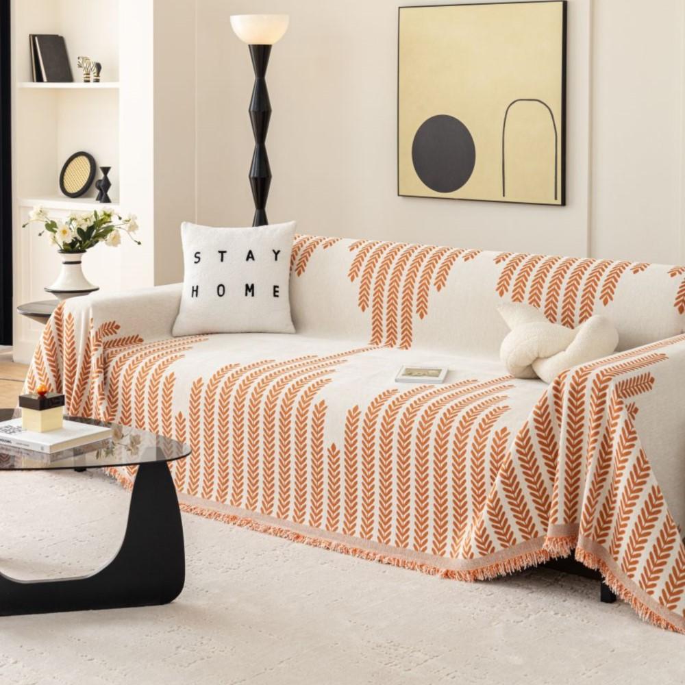 Summer Camping Picnic Wicker Blanket Cover Sense Of Ice  Chenille Sofa Cover Throw Blankets Living Room Couple Position