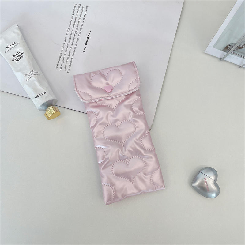 Přenosné mašličkové srdce brýle na čtení pouzdro měkká cestovní proti poškrábání taška na sluneční brýle pro ženy muže