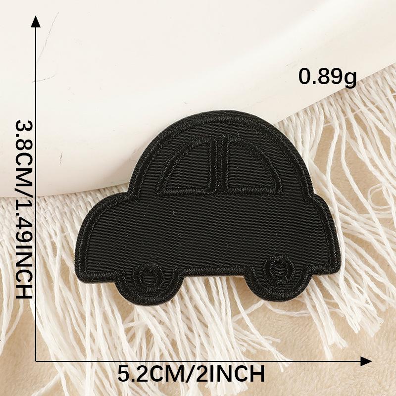 Samolepicí kreslená zvířátka černá vyšívaná nášivka na bundy