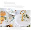 Elegancki 3-poziomowy ceramiczny stojak na ciasto Camellia - Stojak na owoce, desery, babeczki na przyjęcie herbaciane, Patera do serwowania, Taca na przekąski, słodycze, chleb, Talerz 38,5 cm wysokości