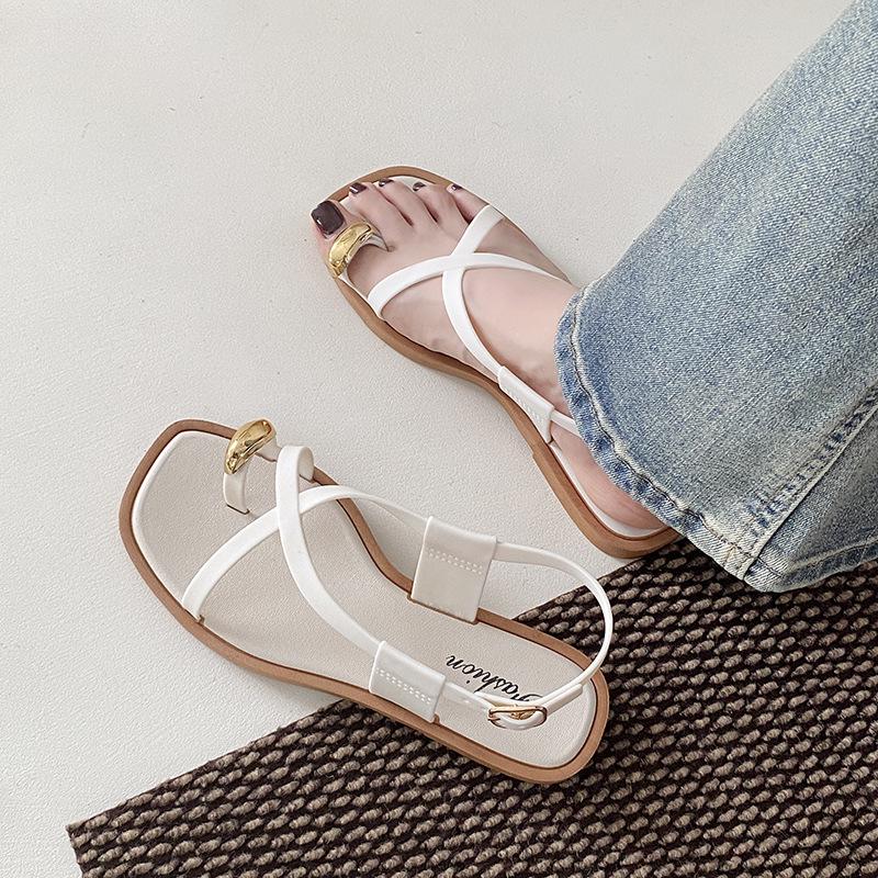 Women's Summer Outdoor French Flat Cross-border Clip-toe Sandals