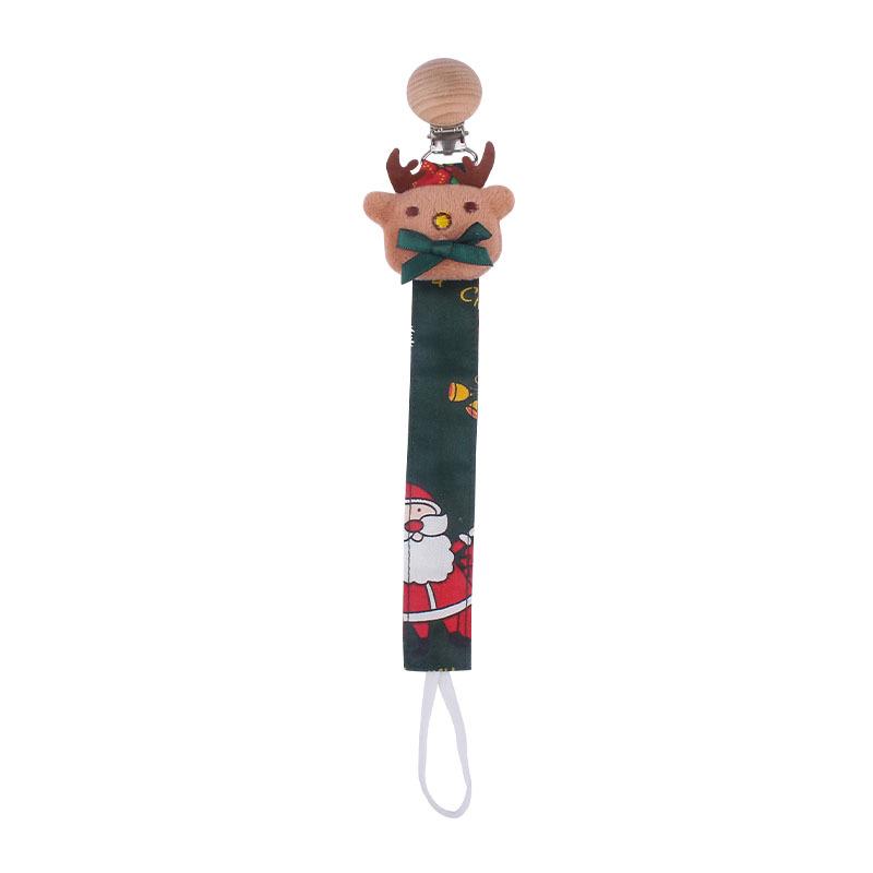 Handmade Baby Pacifier Clip Chain Cotton Cartoon Style Pacifier Holder Dummy Clips Baby Christmas Gift